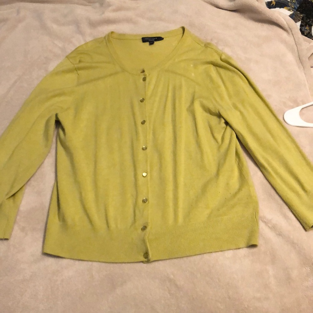 Lime green cardigan